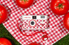 Tomato-Red Retro Cameras