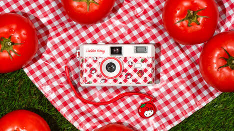 Tomato-Red Retro Cameras