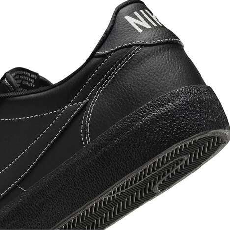 Stealthy Monochromatic Court Sneakers