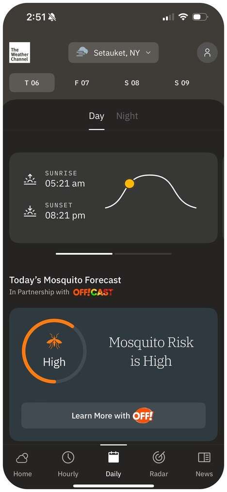 In-App Mosquito Forecasts