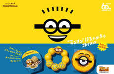 Yellowish Cartoon-Inspired Donuts