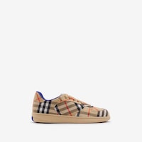 Luxe Leather-Lined Plaid Sneakers Image 2