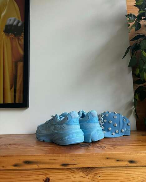 Pastel Blue Monochromatic Sneakers