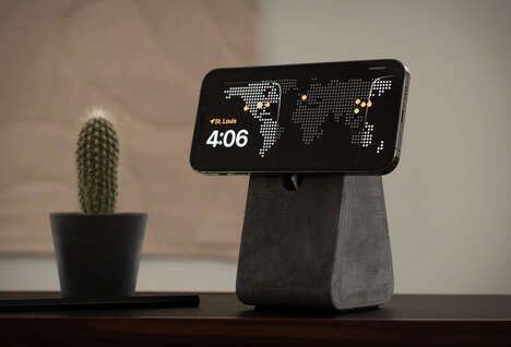 Cement-Made Smartphone Stands