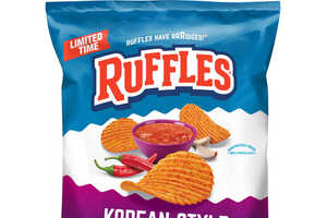 Korean Cuisine-Inspired Snack Chips: Ruffles Korean-Style Sweet & Spicy ...