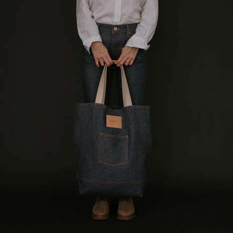 Oversized Denim Tote Bags