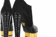 Gold Accent Ankle Boots