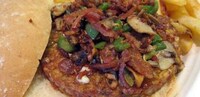Bacon Topped Veggie Burgers