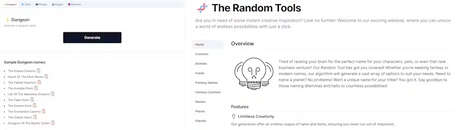 Unlimited Randomly Generated Tools