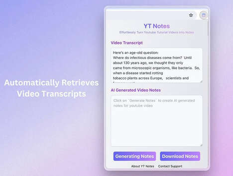Video-Synthesizing Note Tools: 'YT Notes' Turns Tutorials into ...