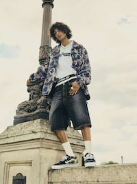 Camo-Print Colorful Skate Shoes Image 3