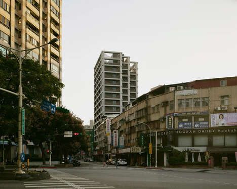 Gridded Screen Apartment Blocks