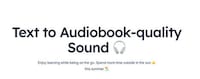 Audiobook-Style Audio Experiences Image 1