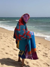 Artful Graphic Beach Towels Image 1