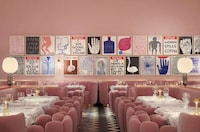 Artful Soft-Pink Dining Rooms Image 2