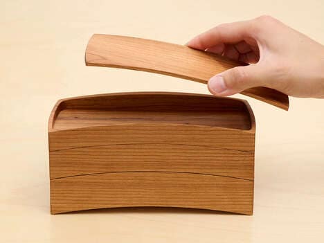 Curved Stacked Wooden Boxes