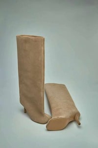 Stiletto Knee-High Suede Boots Image 2