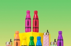 Crayon-Themed Water Bottles