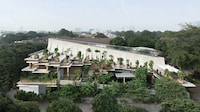 Sloped Concrete Roofed Restaurants Image 3