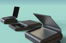 Laptop-Stowing Portable Desks