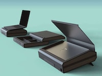 Laptop-Stowing Portable Desks Image 1
