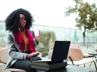 Laptop-Stowing Portable Desks Image 3