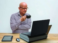 Laptop-Stowing Portable Desks Image 4