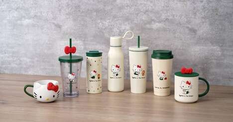 Cartoon Cat-Themed Drinkware