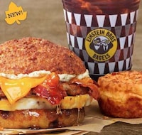 Maple Bagel Breakfast Sandwiches
