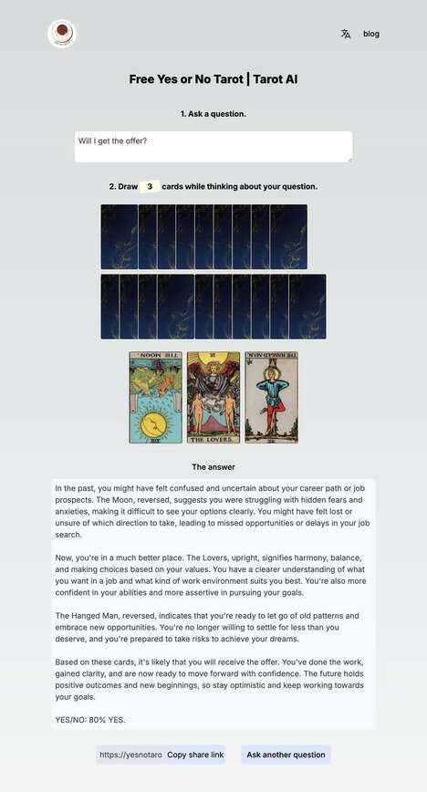 AI-Powered Tarot Readings