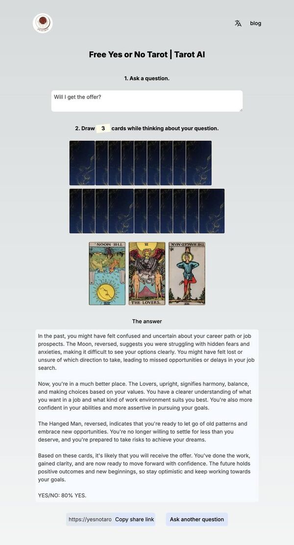AI-Powered Tarot Readings