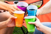Brightly Colored Party Cups Image 2