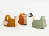 Contemporary Rocking Pouffe Stools Image 2