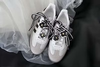 Bow-Adorned Lace Shoes