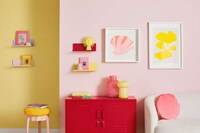 Mounted Colorful Shelving Units Image 1