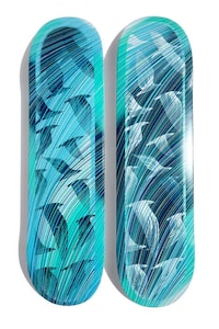 Blue Silkscreen Skateboard Decks Image 2