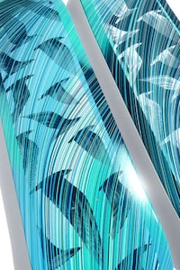 Blue Silkscreen Skateboard Decks Image 3