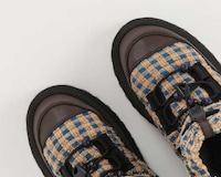 Patterned Puffy Artisanal Shoes Image 1