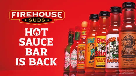 Complimentary Hot Sauce Bars