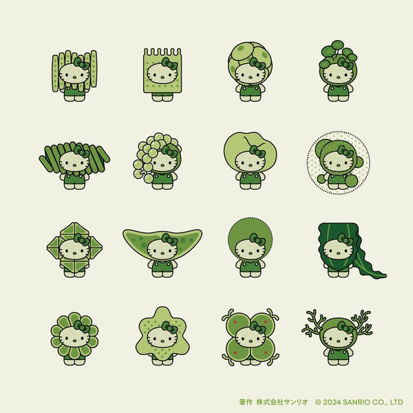 Cartoon-Transformed Algae Exhibits : hello kitty and algae