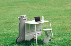 Scooter-Like Portable Desks