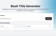 AI Book Title Generators