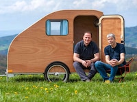 E-Bike-Towed Wooden Trailers