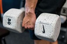 Crushed-Up Footwear-Crafted Dumbbells