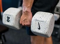 Crushed-Up Footwear-Crafted Dumbbells Image 1