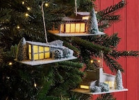 Mid-Century-Inspired Paper House Ornaments Image 3