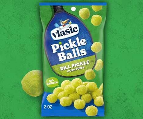 Branded Pickle Puff Snacks