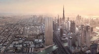 Highway-Side Narrow Skyscrapers
