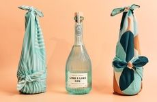 Sustainably Wrapped Gin Bottles