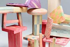 Through-Colored Wooden Stools : roggbif
